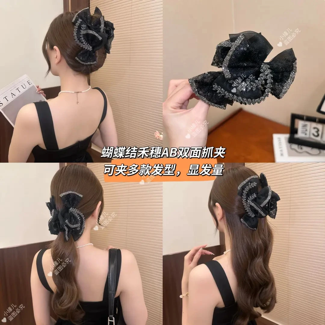 J【东方之珠】高级感AB面轻奢百搭显气质鲨鱼抓夹发饰