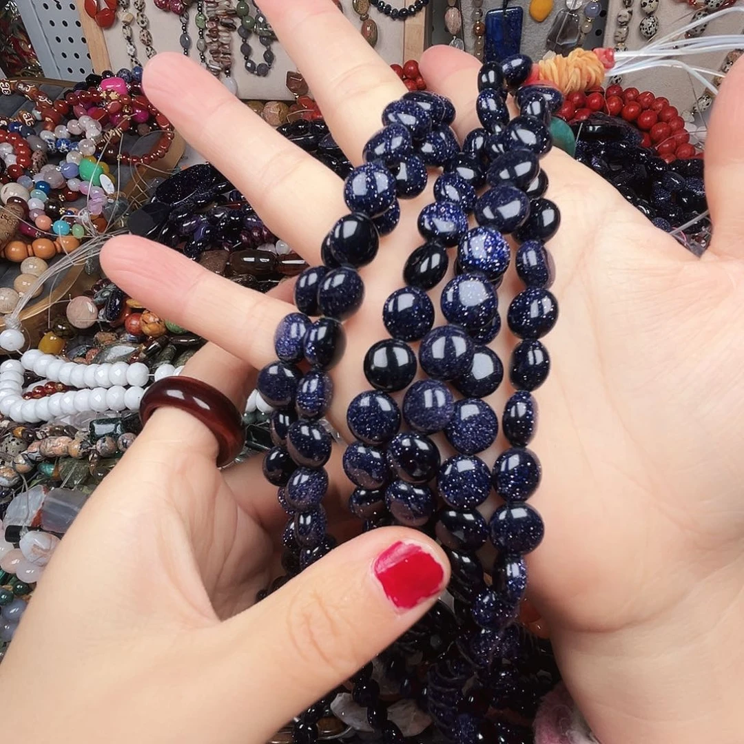 玛瑙/玉髓未镶嵌珠宝半成品蓝金沙