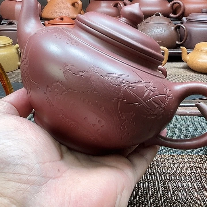 原***叶茶壶紫砂原矿紫砂