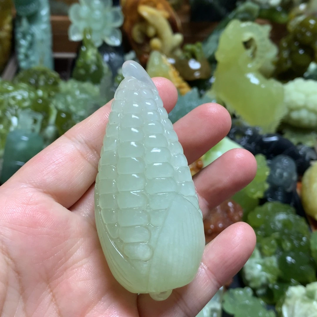 岫玉未镶嵌手把手把