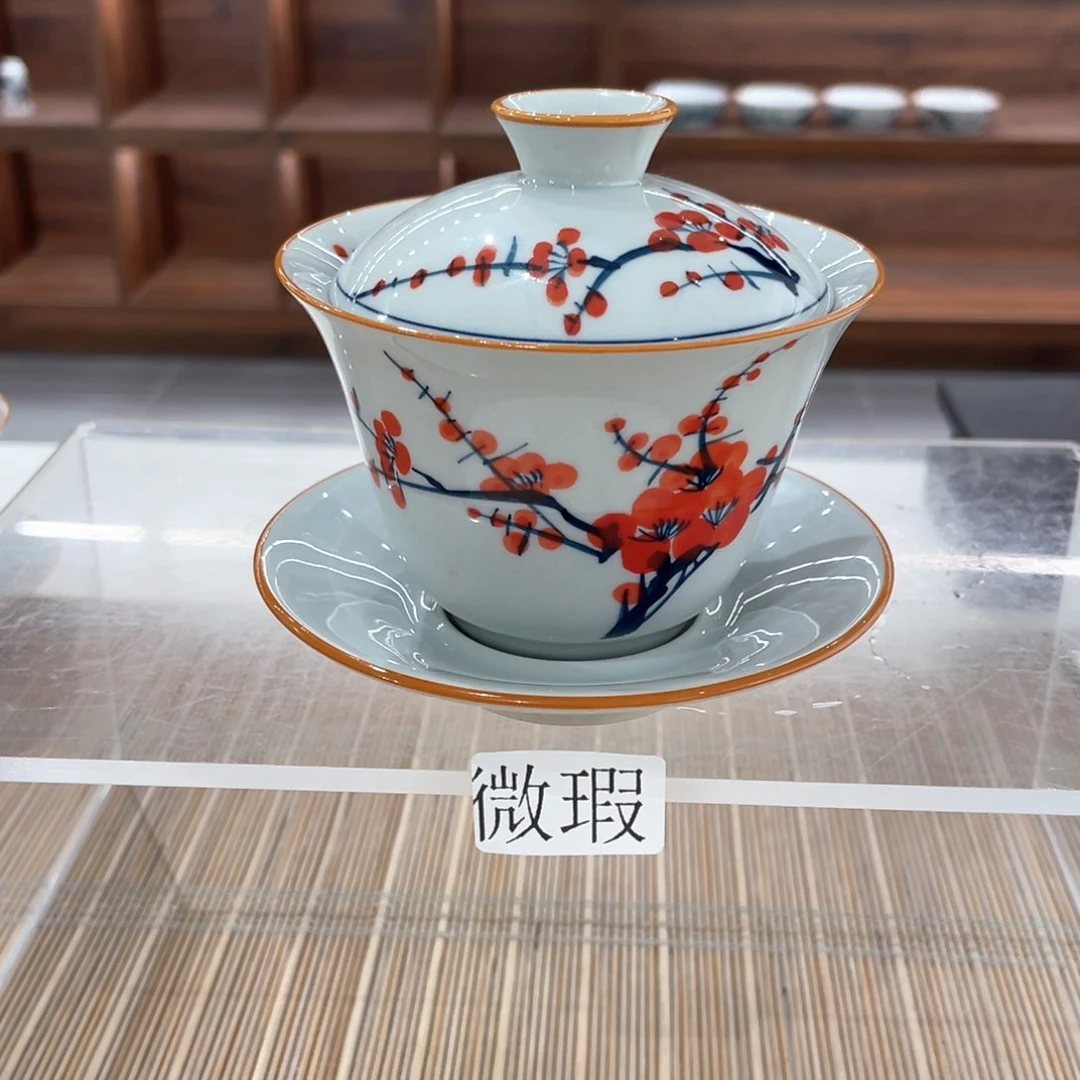 微瑕釉下彩纯手绘