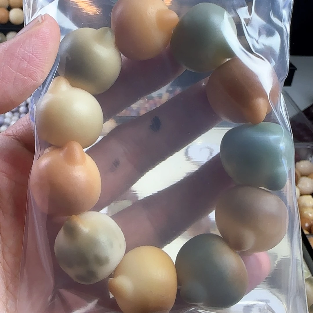 菩提根/象牙果手串孔*瑕疵手串一条卡23猫头