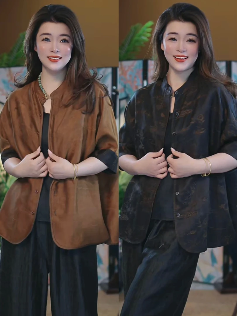 【老料古法开衫】香云纱桑蚕丝高品质上衣