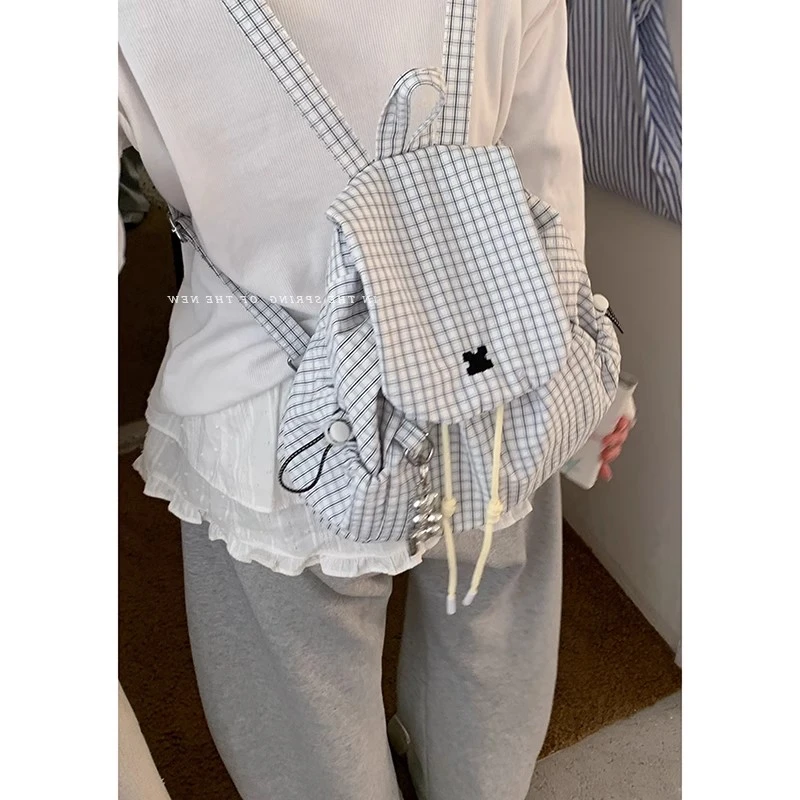 学院风双肩包包女款爆款2025新款百搭小背包书包大容量上班通勤包