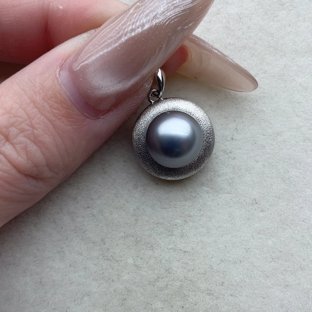 银S925镶嵌海水珍珠吊坠121