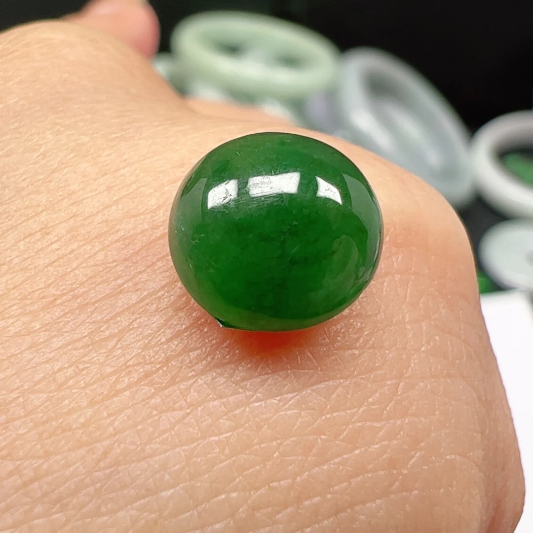 翡翠未镶嵌耳饰蛋面