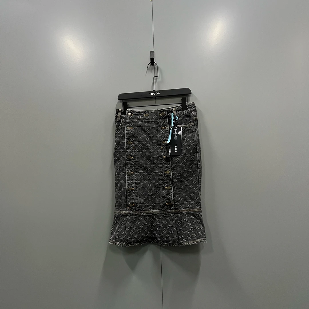 99新 LouisVuitton/路易威登 zt2 满印老花牛仔短裙 38码/206166