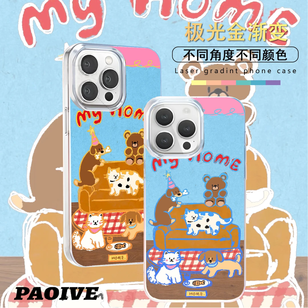 猫狗适用苹果华为vivo一加iPhone小米红米极光手机壳