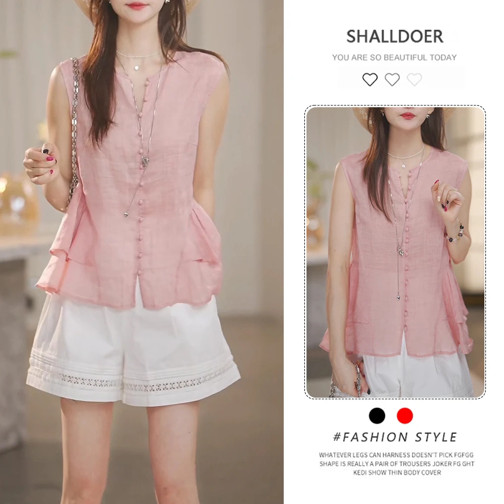 2025年夏季新款韩版洋气套装女时尚休闲显瘦无袖气质短裤两件套潮