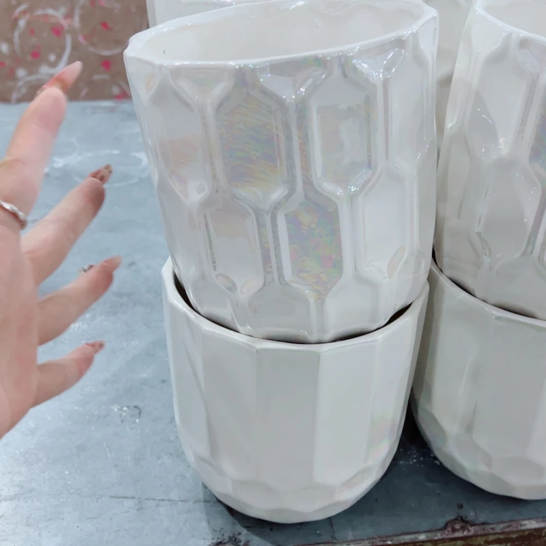 有孔，陶瓷花盆满10米包邮发货