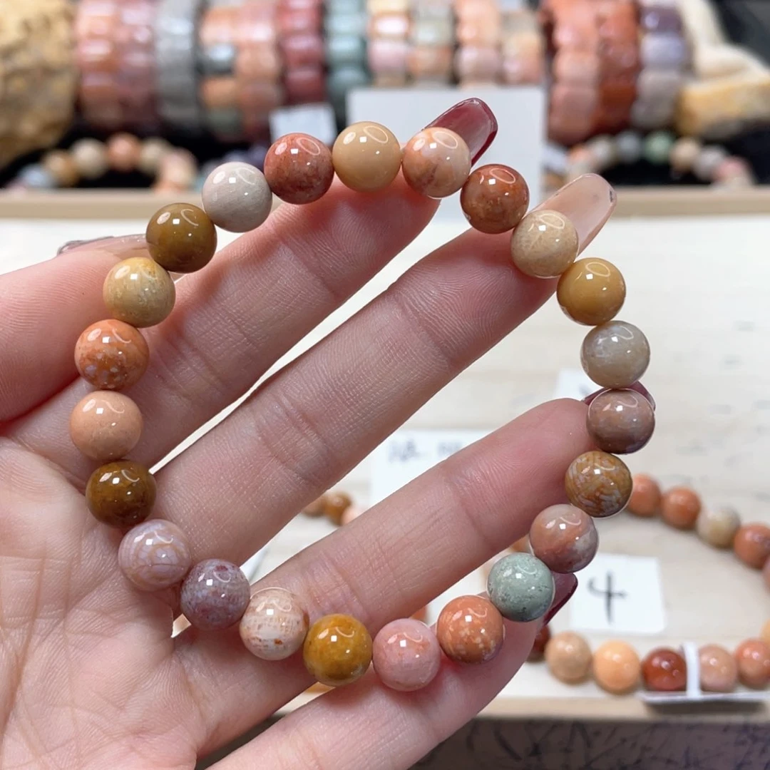 硅化珊瑚（珊瑚玉）手链未镶嵌?****m542