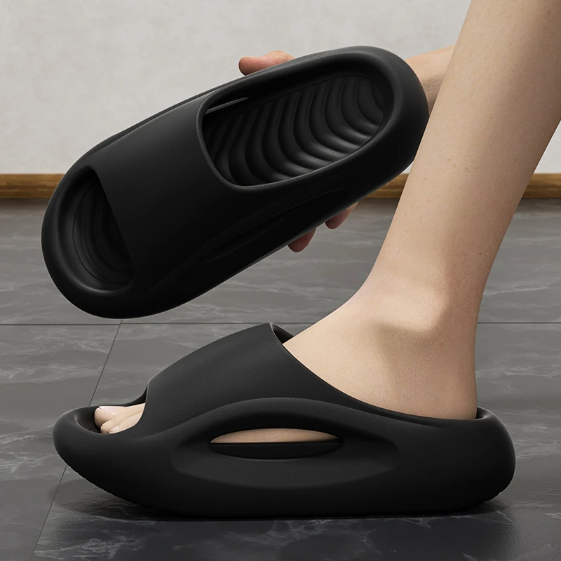 拖鞋女士男款夏季踩屎感厚底耐磨时尚休闲运动防滑EVA外穿凉拖