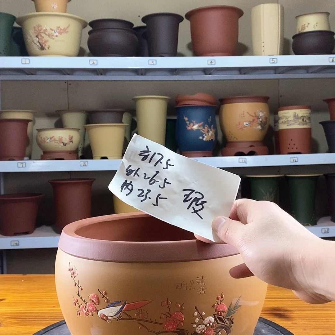 紫砂花盆紫砂兰花盆27