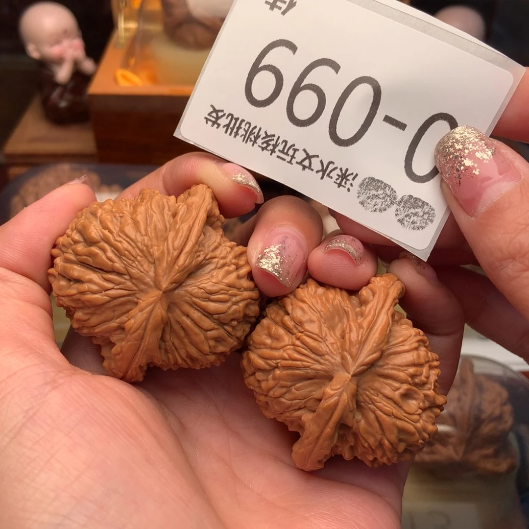 文玩核桃把件45球白