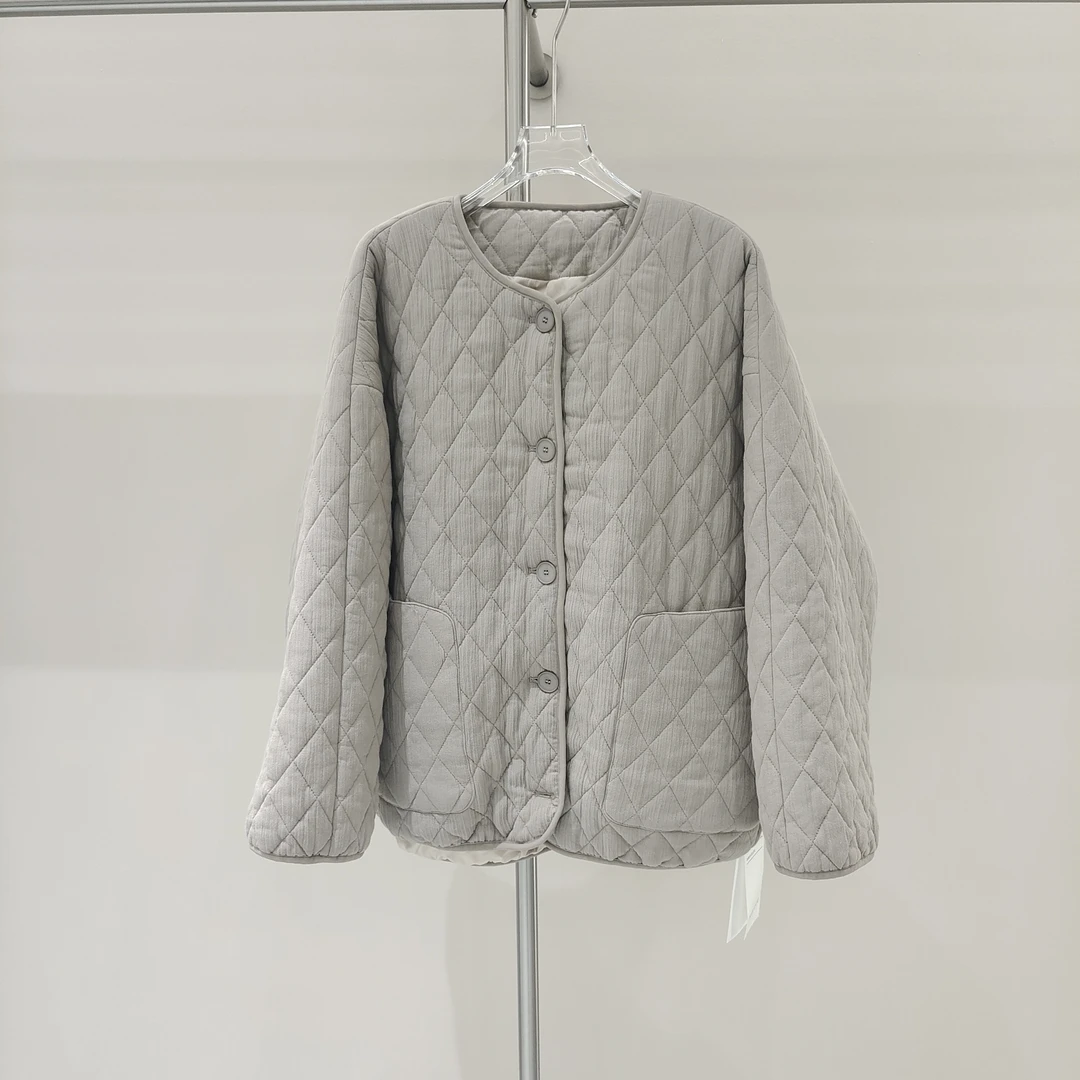 XIMTUU冬季新款棉服显瘦韩版设计感百搭宽松D2410412-2