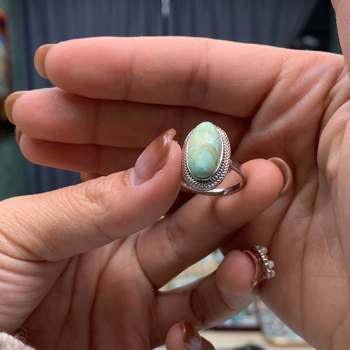 J****绿松石银S925镶嵌配饰