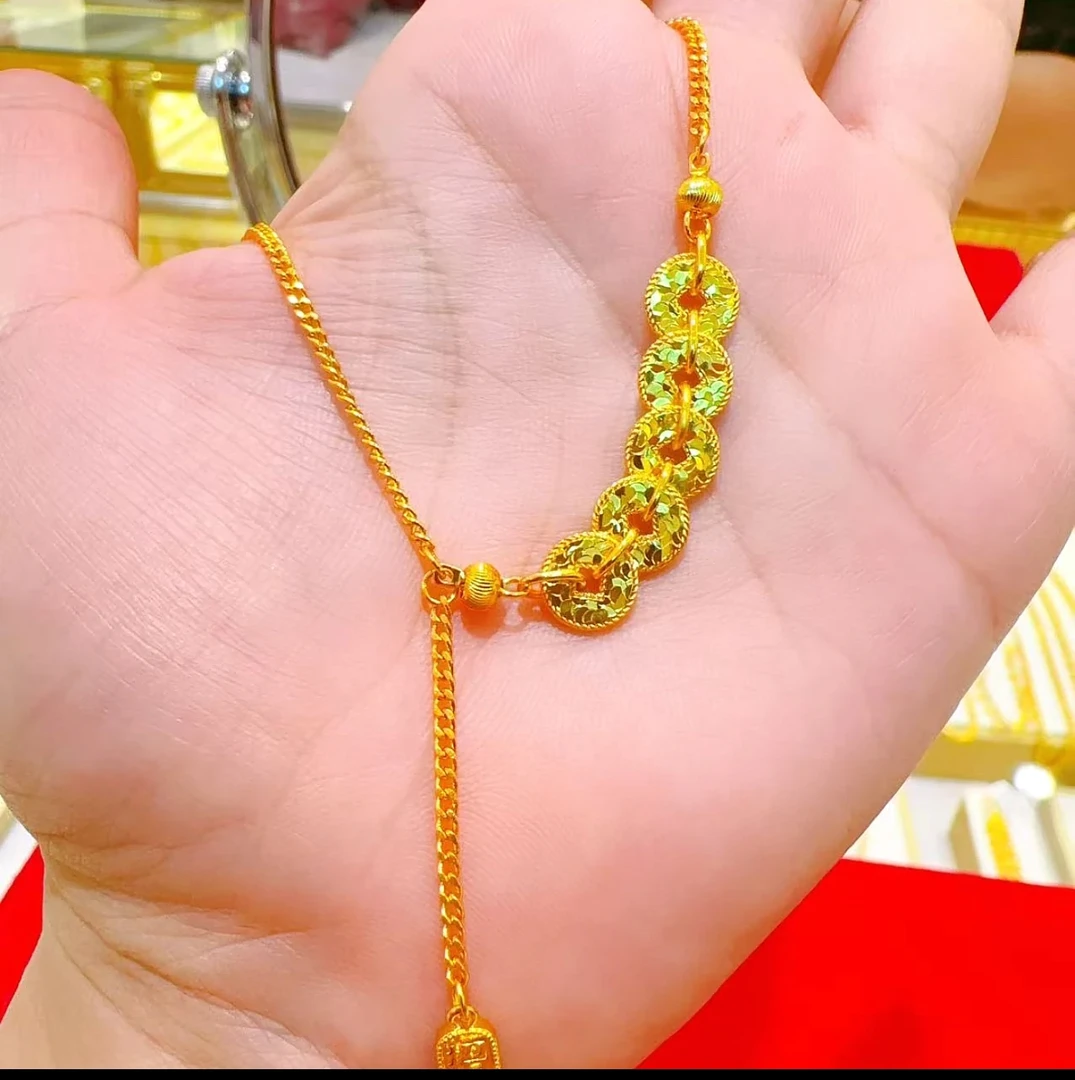 合金项链 RMG合金项链 قاپلىما ئالتۇن كىچىك تەڭگە زەنجىر