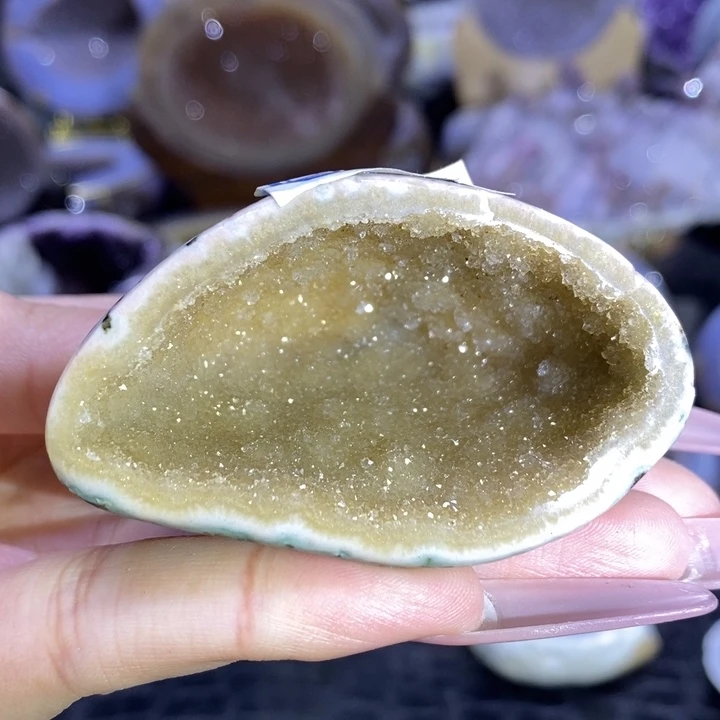 未镶嵌珠宝半成品水晶黄钱袋子