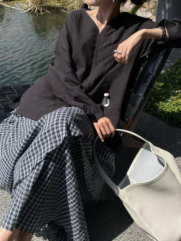 【v领套头衬衫】超气质高品必备衬衫