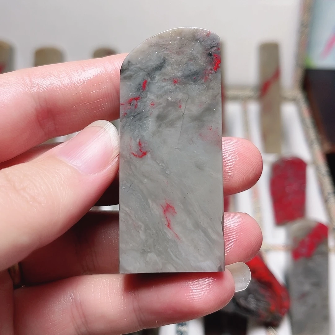 昌化石印石鸡血石扁章