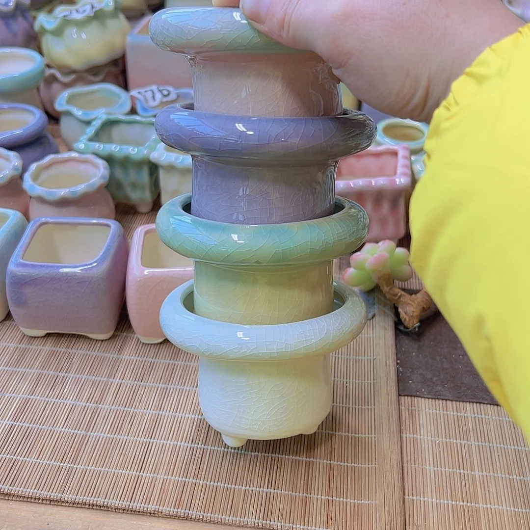 红陶陶瓷花盆当场满12包邮