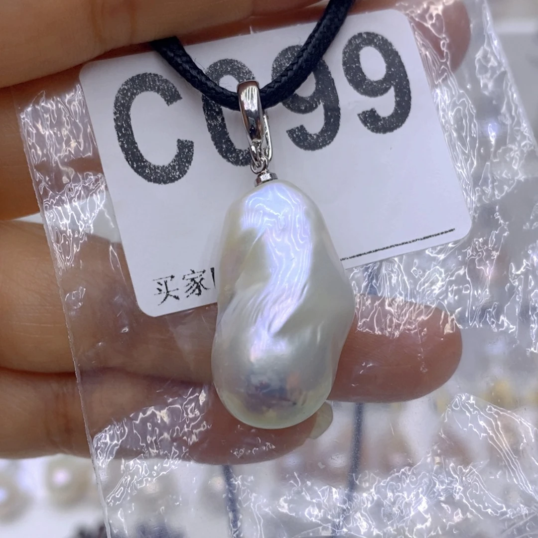 颈饰银S925镶嵌淡水珍珠