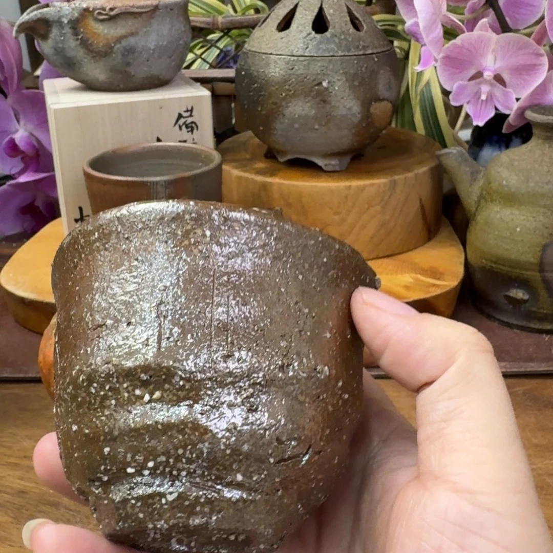 末石泰节备前烧中号方口杯福利