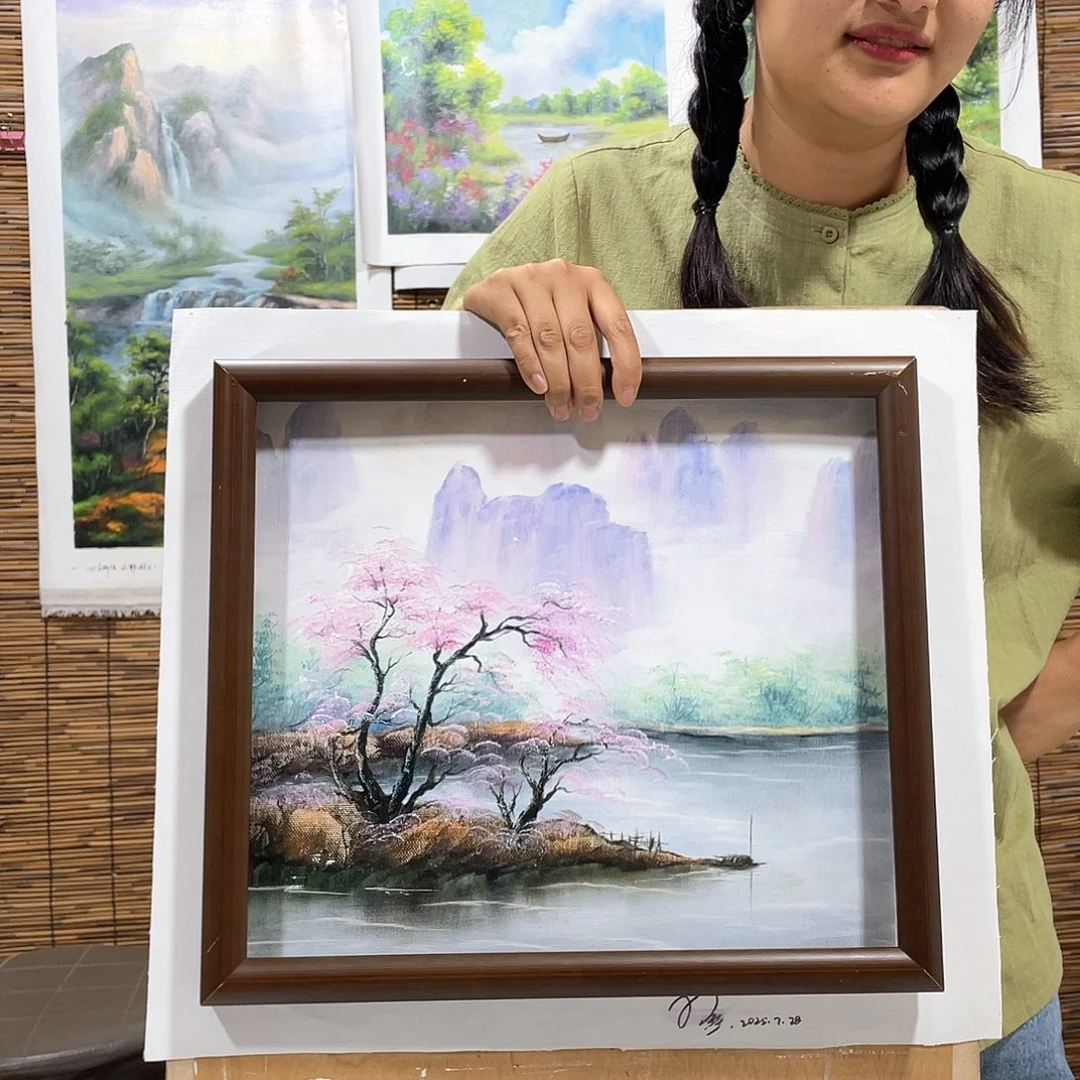 油画薇爽恭喜竞拍成功