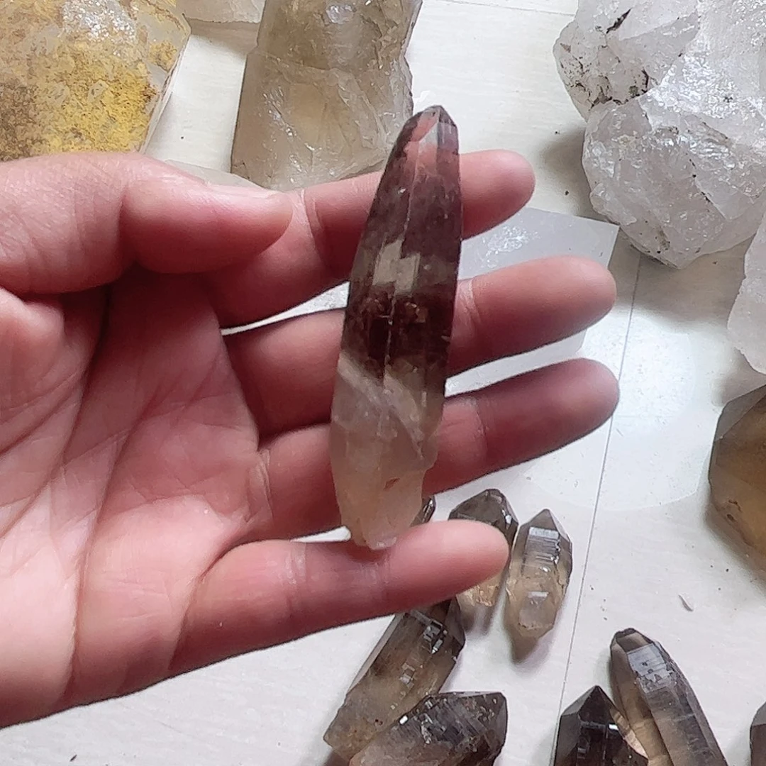 烟晶天然水晶原石 未镶嵌净*?