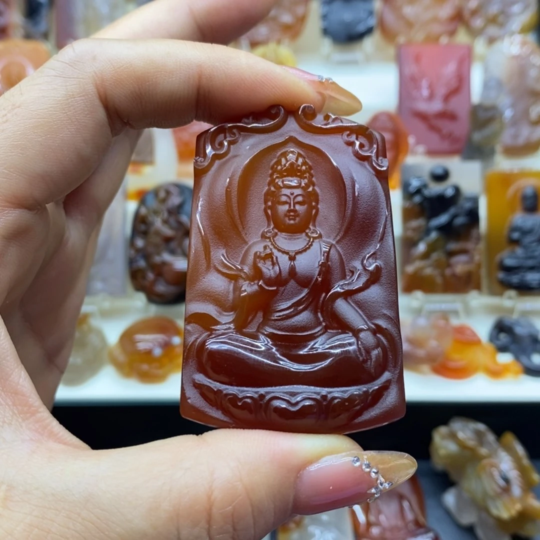 玛瑙/玉髓吊坠(赠链)未镶嵌繁**梦吊坠