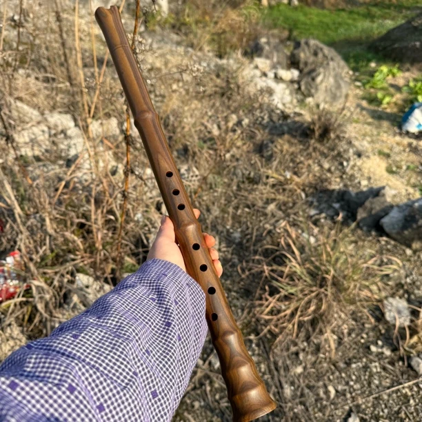 精制阿根廷绿檀木管开口八孔南箫（定制款）