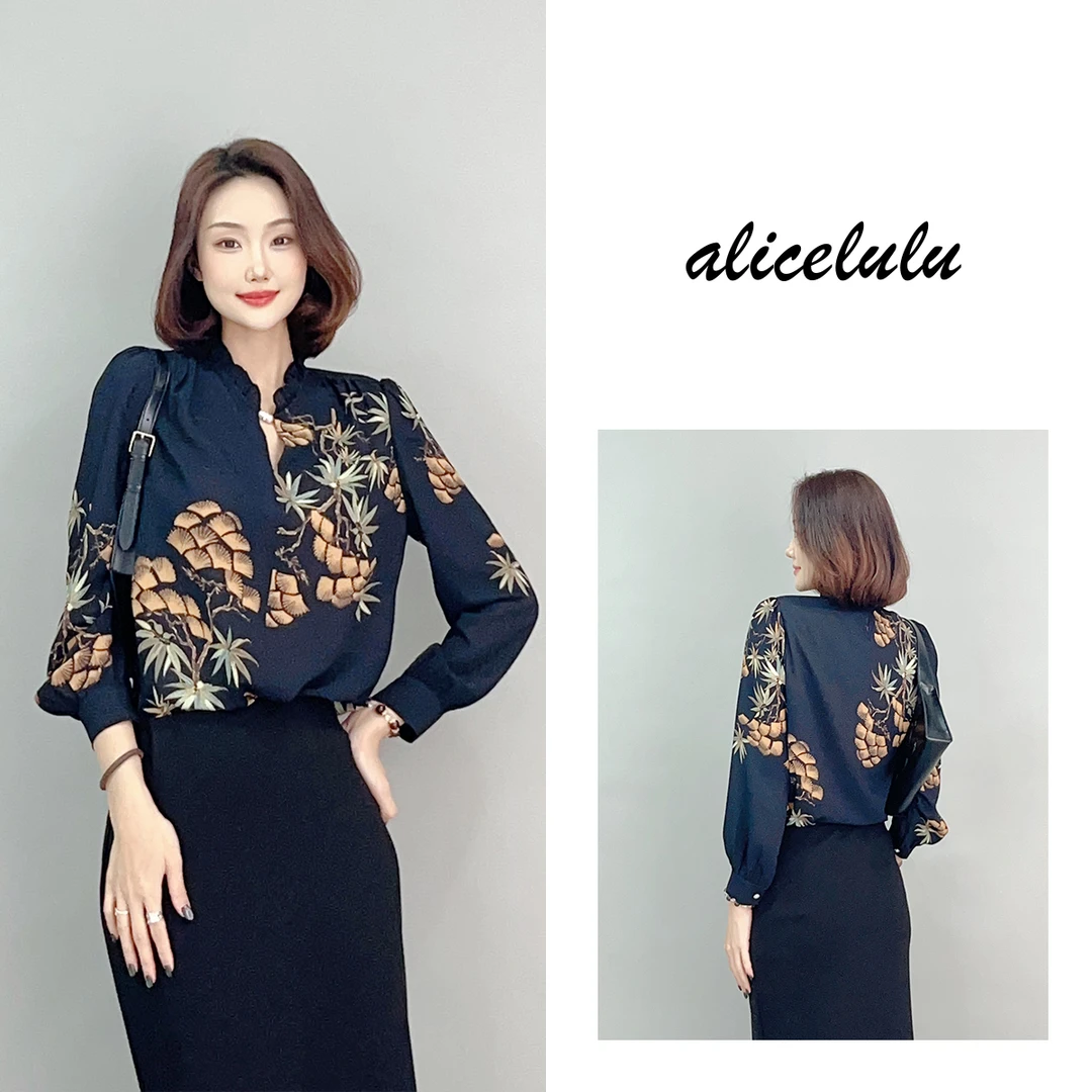 6 ALICE 扇扇如意衬衫 轻柔透气 时髦印花 S2141783E