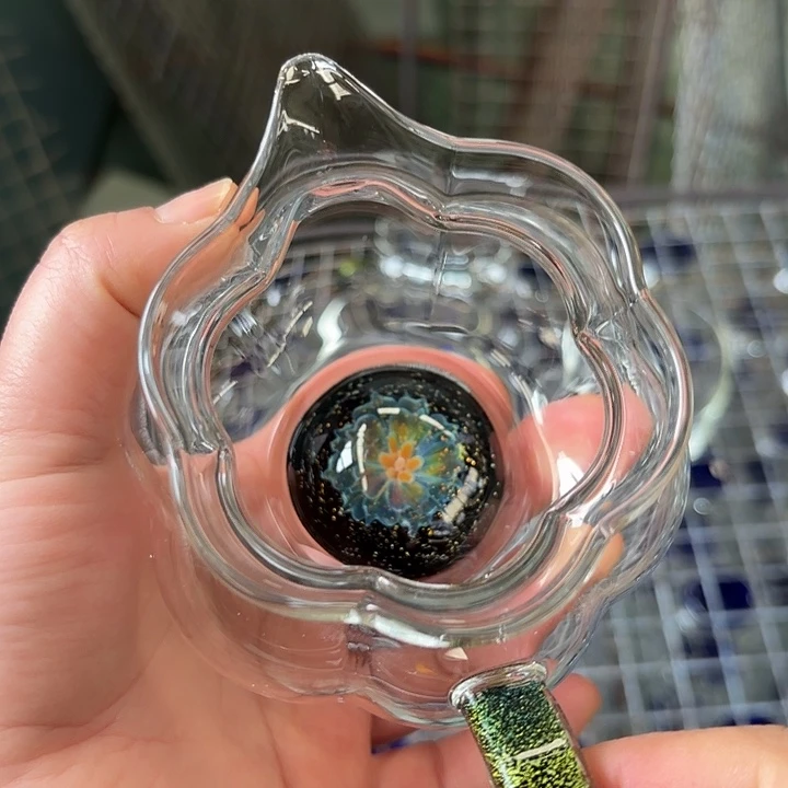 手工艺品玻璃玻璃茶器纳福福运碧色