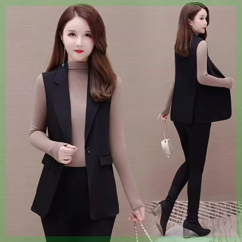 洋气西装马甲女款外穿无袖2025春秋新款坎肩显瘦气质时尚背心上衣