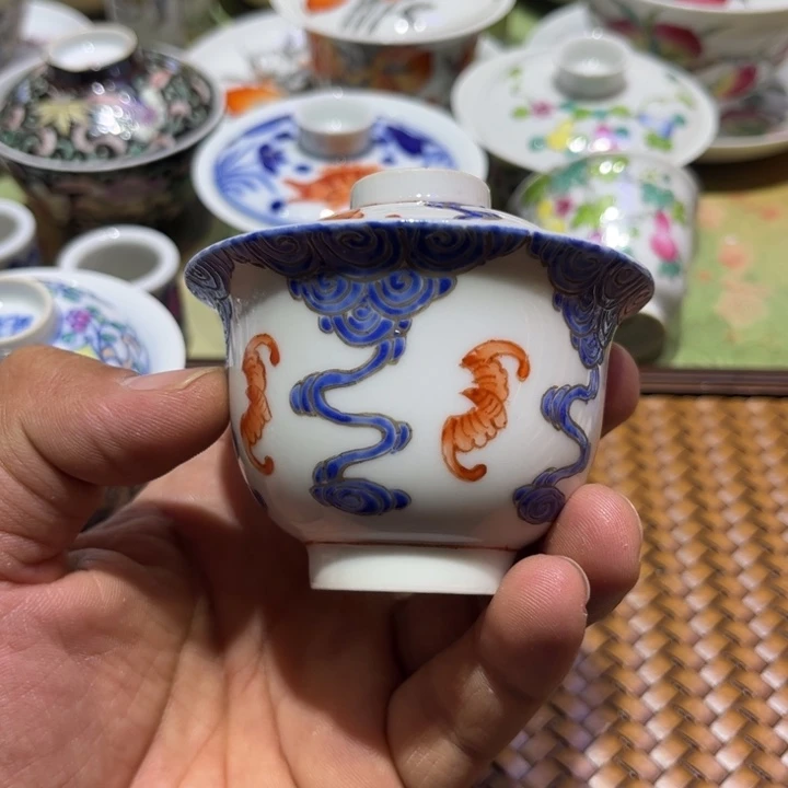 纯手绘精品盖碗杯