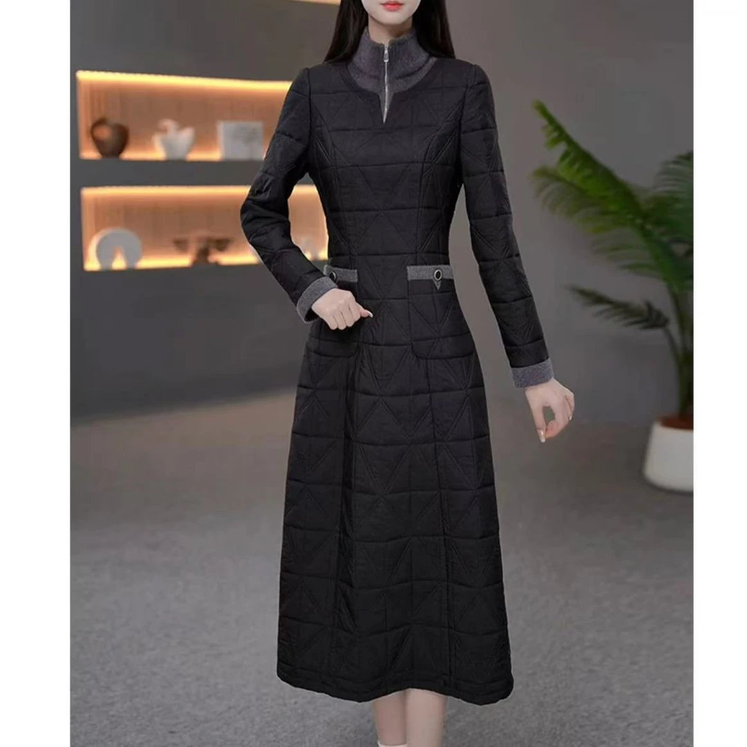 【连衣裙】秋冬新款加厚轻奢高贵复古洋气优雅气质时尚显瘦连衣裙