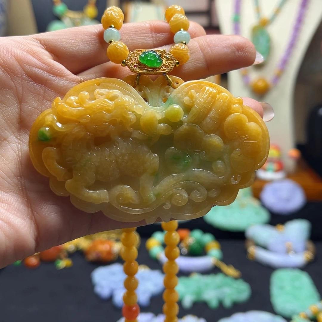 颈饰未镶嵌翡翠天然翡翠