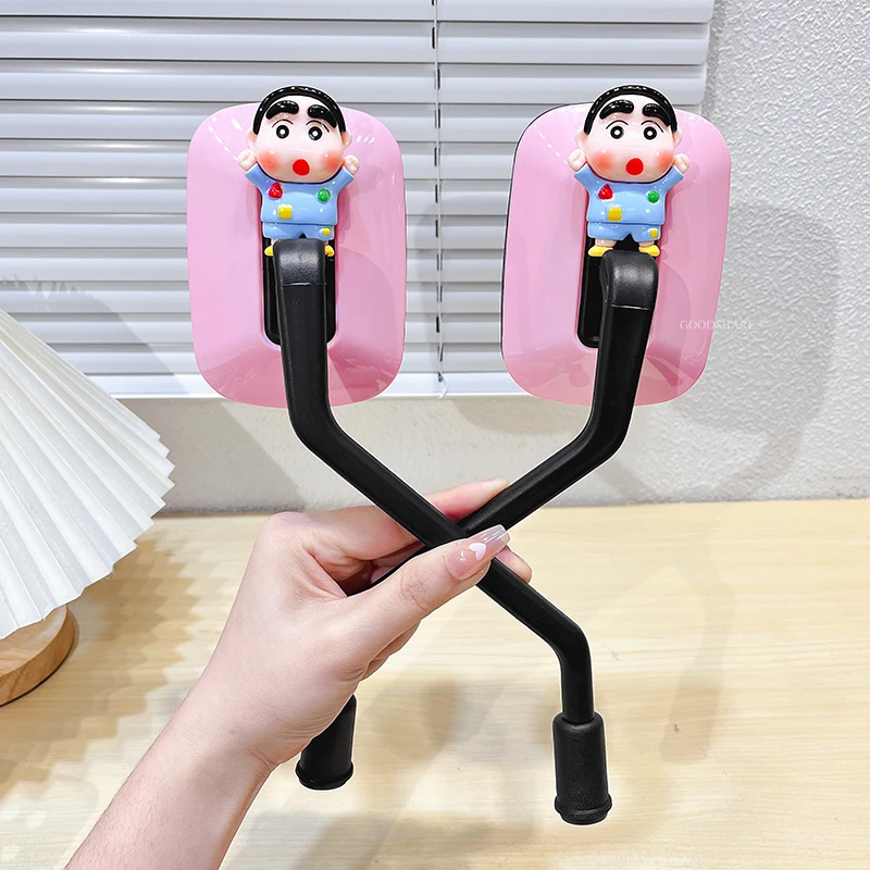 电动车后视镜方形镜可爱卡通雅迪爱玛台铃电瓶车反光镜高清凸面镜