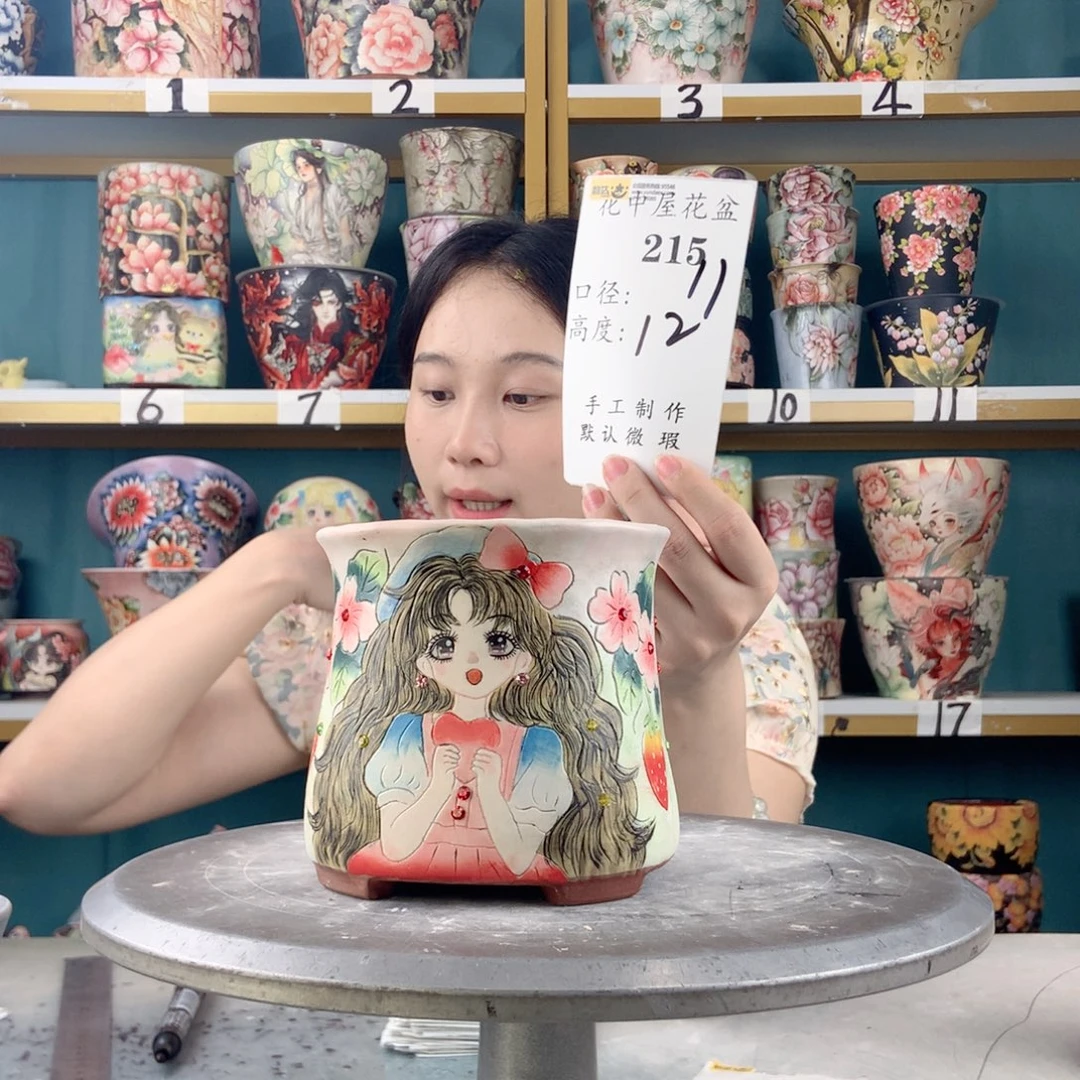 景德镇手工花盆215