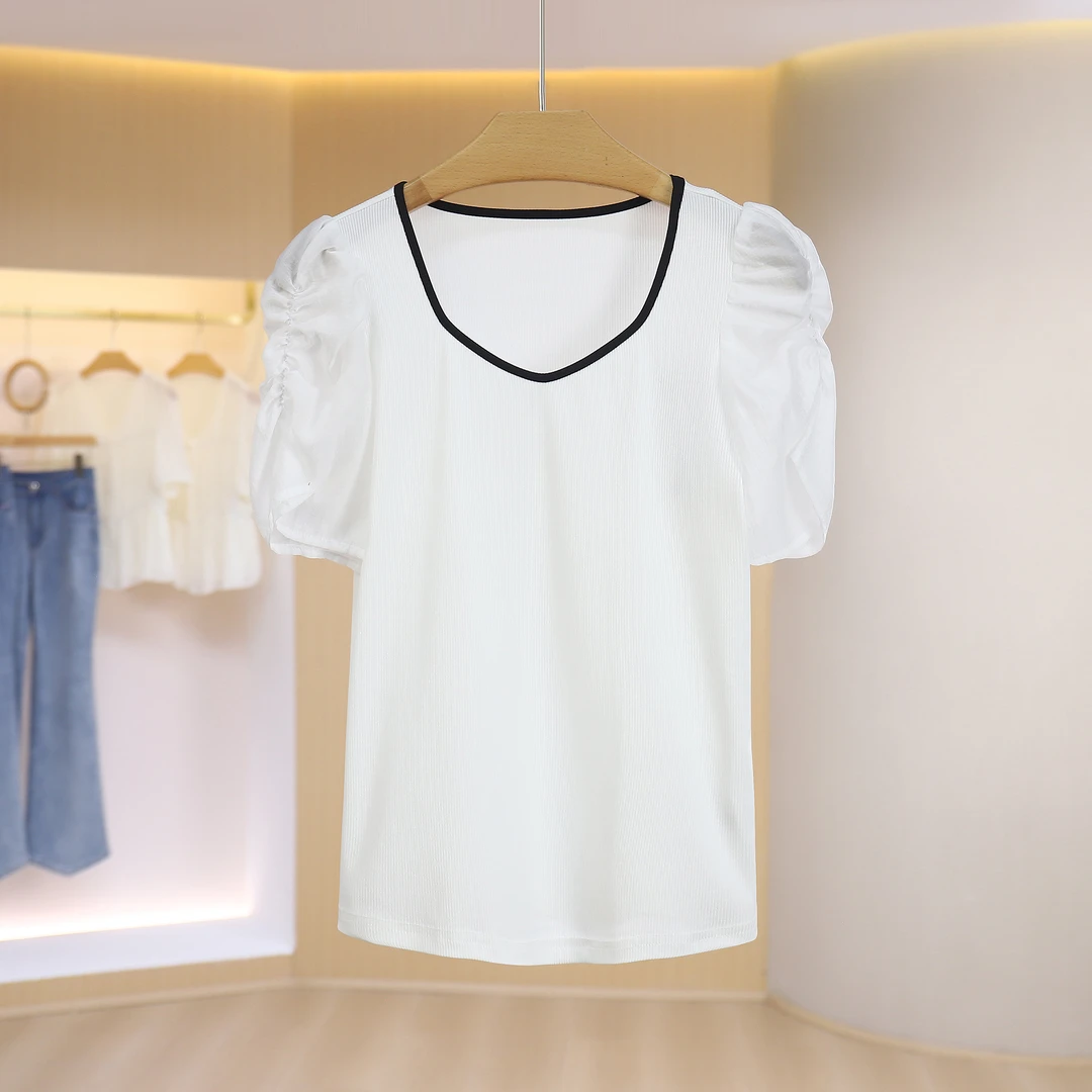 S1585-伍莎服饰云仓百搭时尚新款T桖上衣夏季#RJY46S025