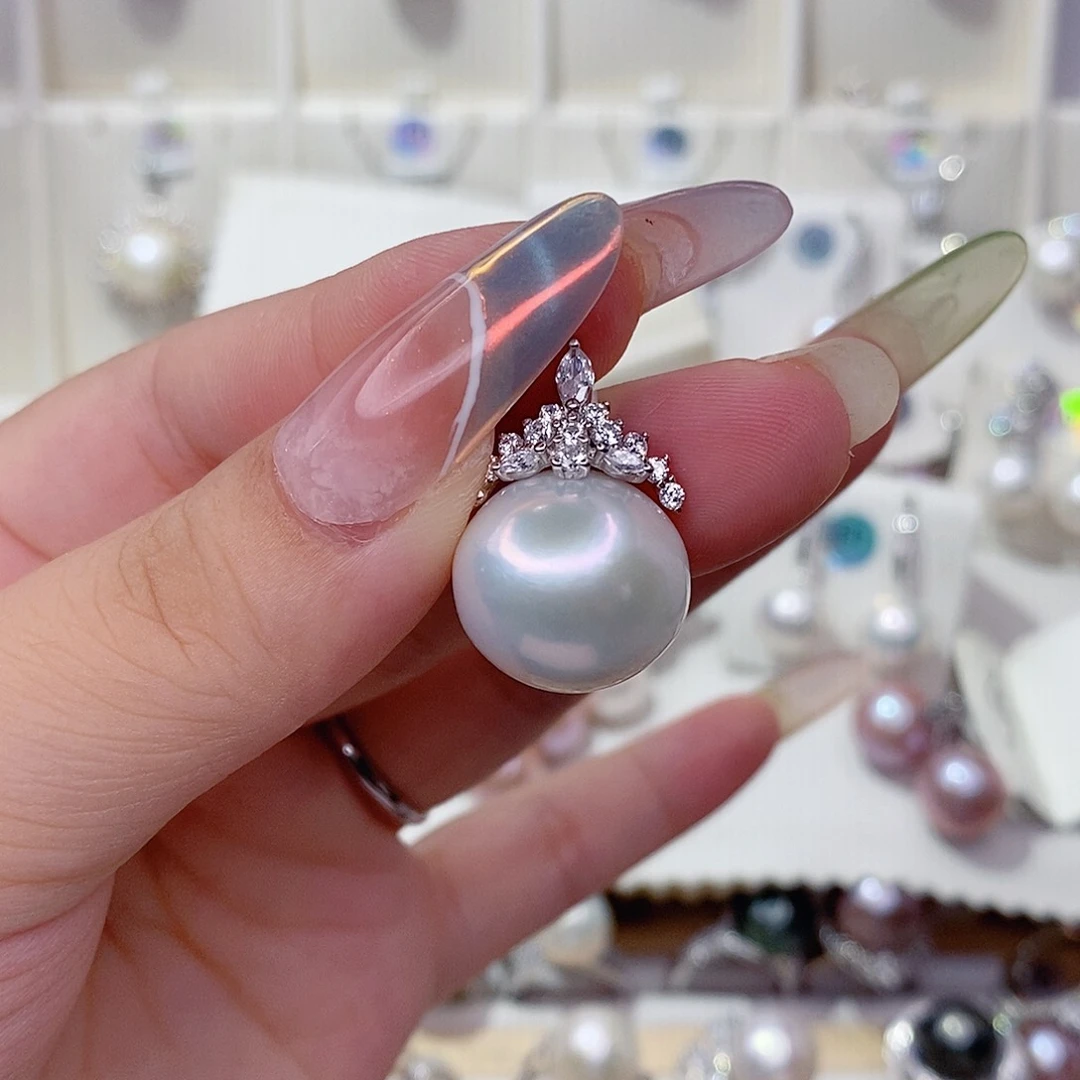 ＊***＊淡水珍珠银S925镶嵌吊坠(赠链)