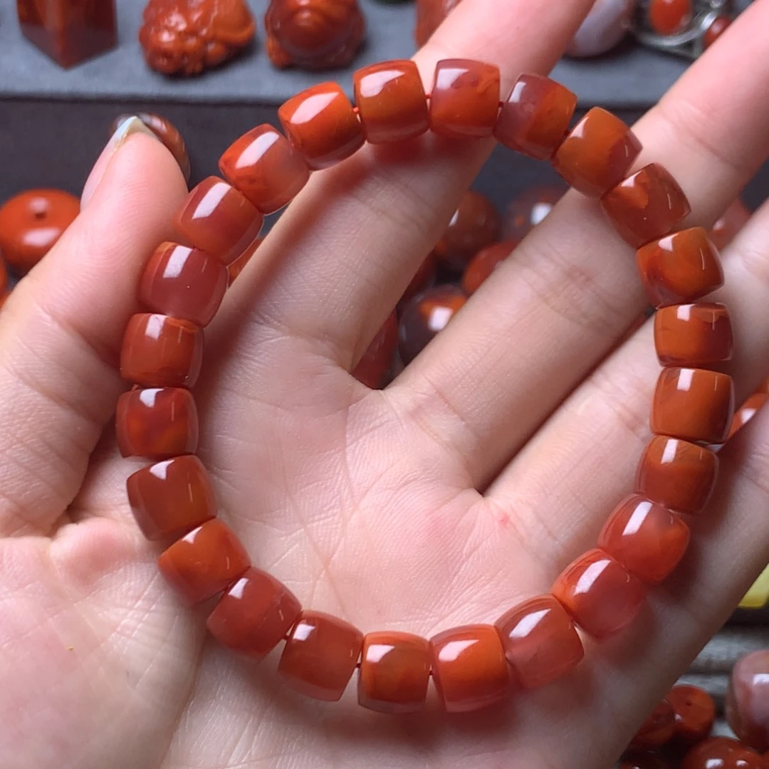 南红玛瑙配饰未镶嵌9.3mm
