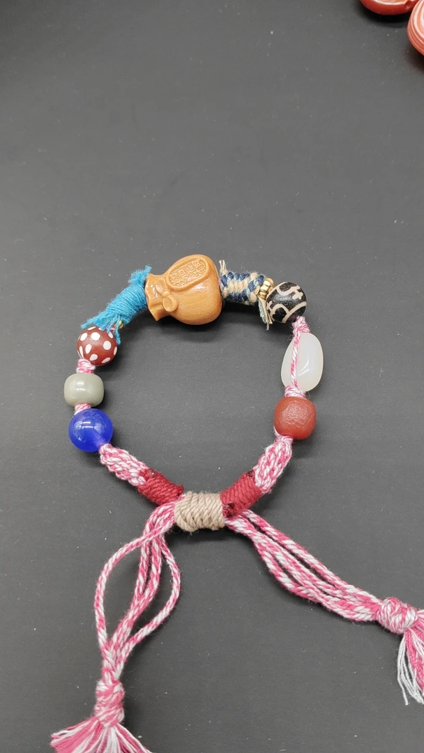 手工棉绳编制手链