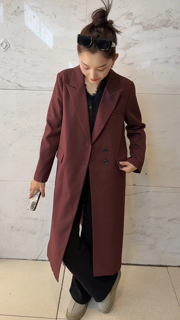 中长款西装 面料柔软