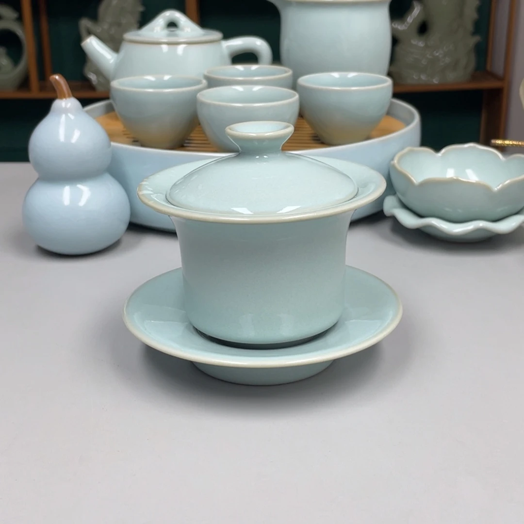 瓷赵琳老师马蹄盖碗带礼盒