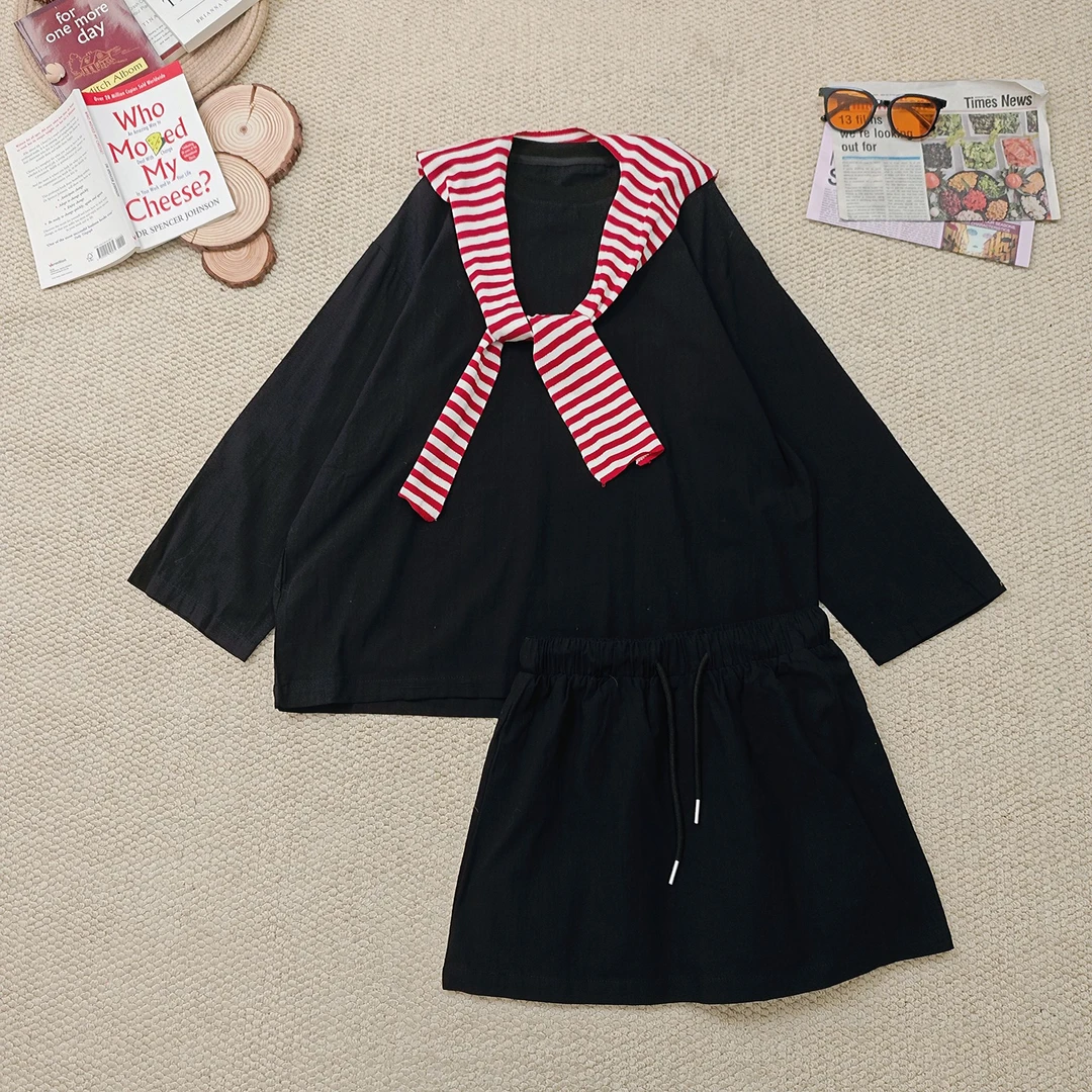 2025夏季新款休闲宽松带披肩真三件套短袖套装2788