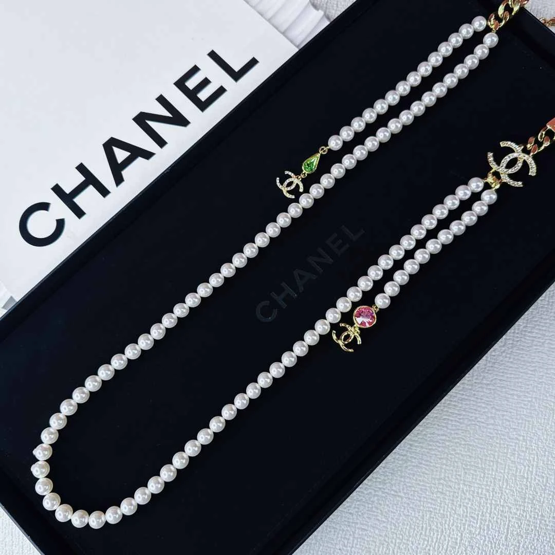 95新 Chanel/香奈儿 柚礼中古/香奈儿珍珠素金项链HZ503043
