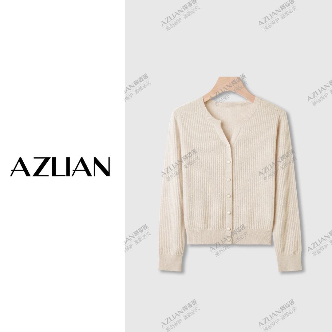 秋冬新品山羊绒正品气质百搭质感针织衫羊绒V领上衣开衫PX-2025