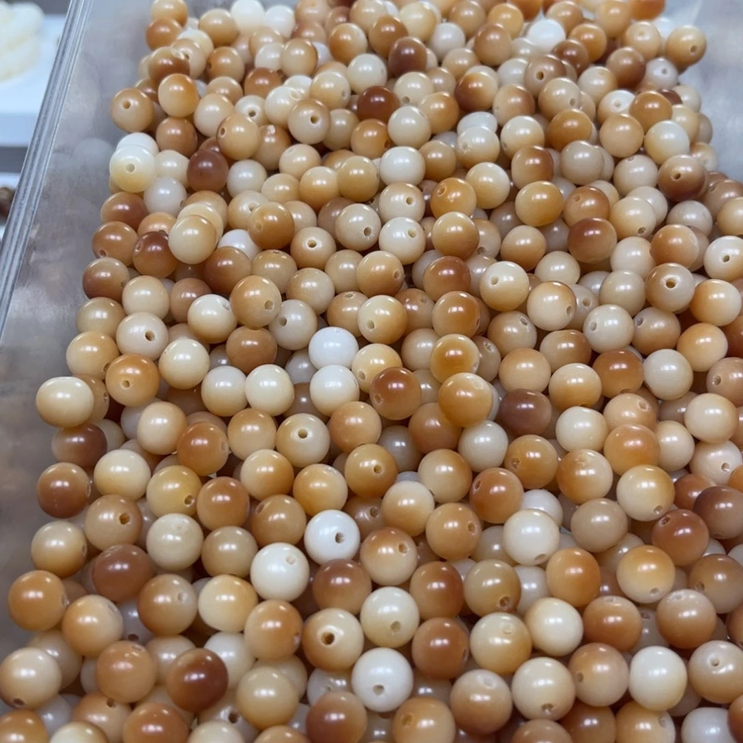 白玉菩提吊坠溏心蛋散珠50颗福利
