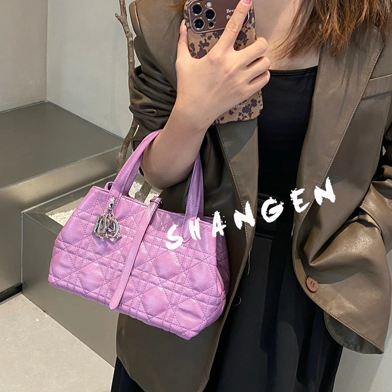 【尚恩CC】SKL-5511-香芋紫-24*10*17轻奢时尚女士新款手提斜挎包